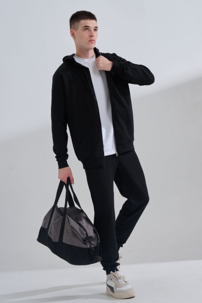 Костюм мужской на молнии 14477 - черный (НТ)