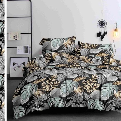 КПБ с рисунком Пальмовые листья полисатин (НТ)