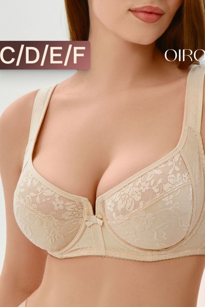 Бюстгальтер OIRO с цветочным принтом DAKOTA 2817 - бежевый (НТ) Бюстгальтер OIRO с цветочным принтом DAKOTA 2817 - бежевый (НТ)