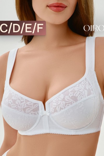 Бюстгальтер OIRO с цветочным принтом DAKOTA 2817 - белый (НТ) Бюстгальтер OIRO с цветочным принтом DAKOTA 2817 - белый (НТ)