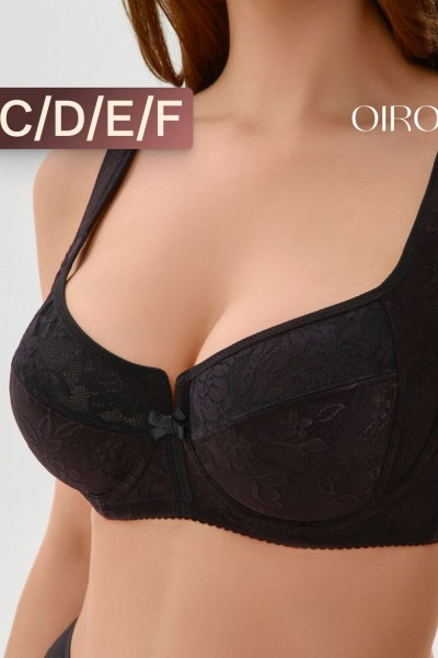 Бюстгальтер OIRO с цветочным принтом DAKOTA 2817 - черный (НТ) Бюстгальтер OIRO с цветочным принтом DAKOTA 2817 - черный (НТ)
