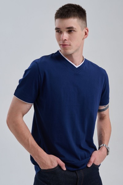 Футболка мужская 14490 - темно-синий (НТ)