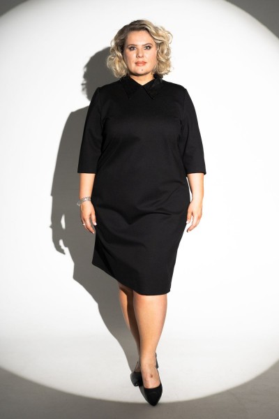 Платье с пайеточным воротом - черный (НТ) Платье с пайеточным воротом - черный (НТ)