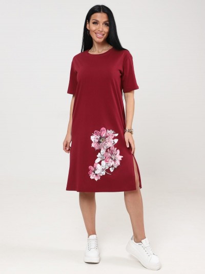 Антуриум - туника бордовый (ИК)