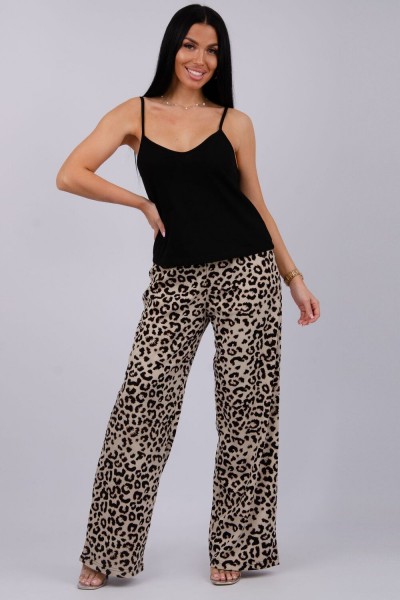 Костюм Кокетка 2 - черный-леопард на бежевом (НТ)
