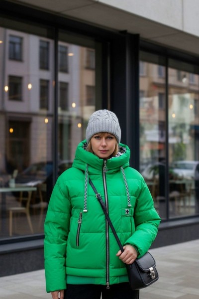 Демисезонная куртка, арт. Н3039, Евро-зима - зеленый (НТ)