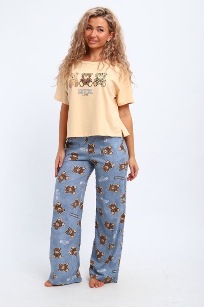 Костюм домашний арт. КД-00-007 - бежевый-медведь-тигр (НТ)