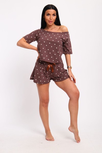 Пижама женская 298 - коричневый (НТ)
