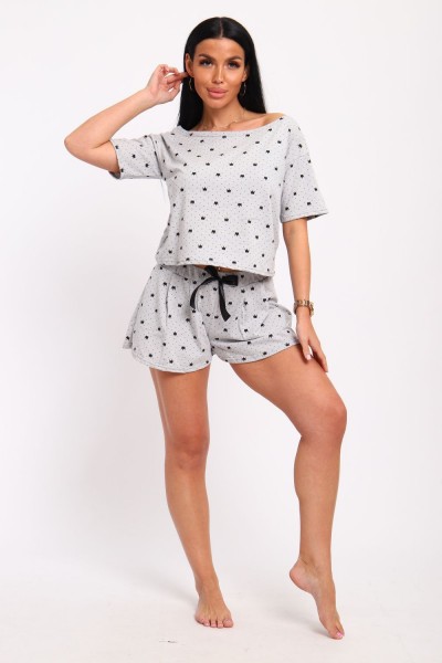 Пижама женская 318 - светло-серый (НТ)