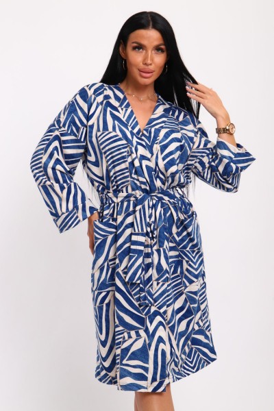 Халат женский 272 - синий (НТ) Халат женский 272 - синий (НТ)