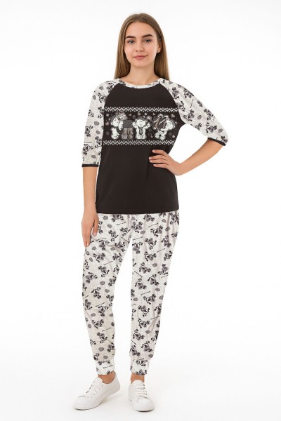 Женский домашний костюм с брюками и кофтой 313 - коричневый (НТ) Женский домашний костюм с брюками и кофтой 313 - коричневый (НТ)