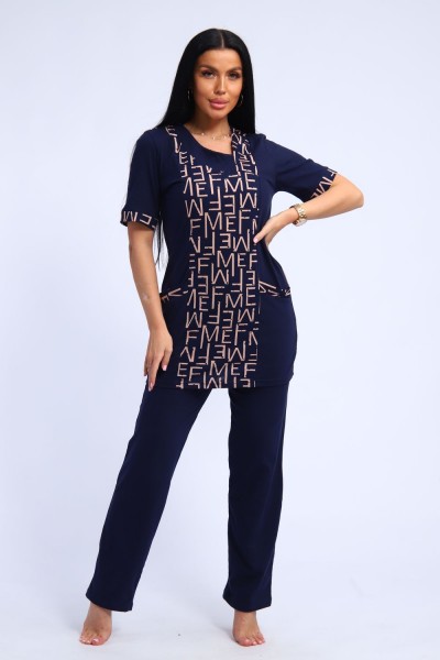 Костюм с брюками 346 - темно-синий (НТ)