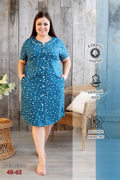 Халат 38083 - горох (НТ) Халат 38083 - горох (НТ)