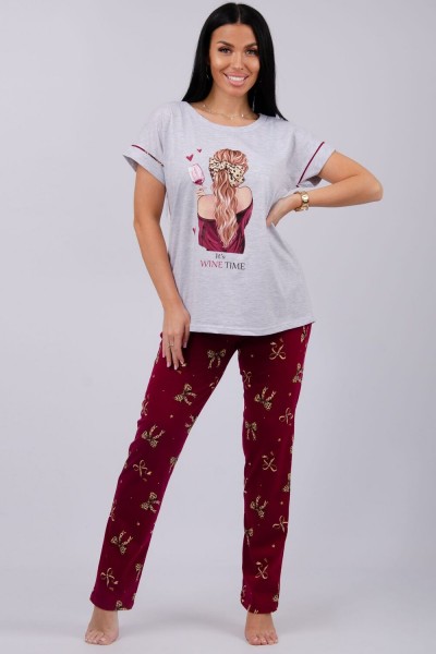 Пижама Мореллино 2 - светло-серый меланж (НТ)