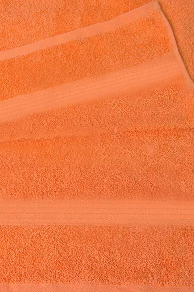 Полотенце махровое  - №120 Оранжевый 302 бордюр косичка (И.Т)
