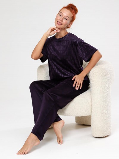 Элнора-Жаккард - костюм сливовый (ИК)