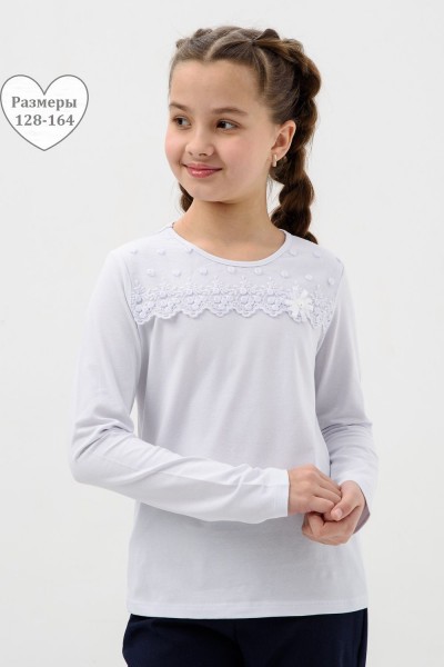 Мимоза блузка длинный рукав - белый (НТ) Мимоза блузка длинный рукав - белый (НТ)