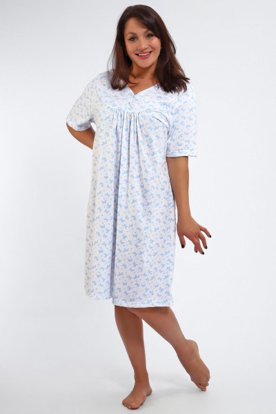 Сорочка 88126 - бабочки на белом (НТ)