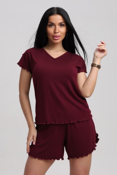 Пижама 375708 - бордовый (НТ)