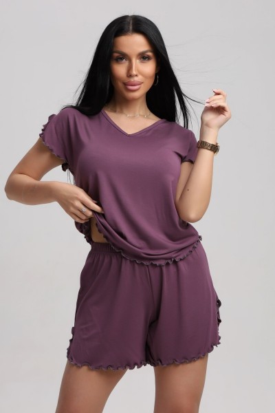 Пижама 375708 - сливовый (НТ)