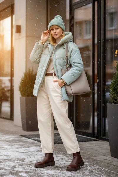 Куртка верблюжья шерсть арт.318 - бирюзовый (НТ)