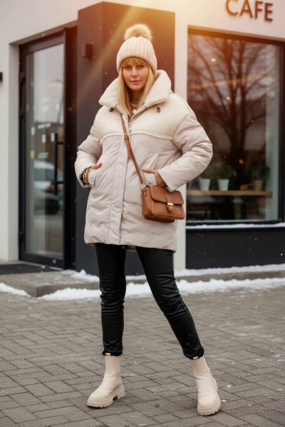 Куртка верблюжья шерсть арт.318 - светло-бежевый (НТ)