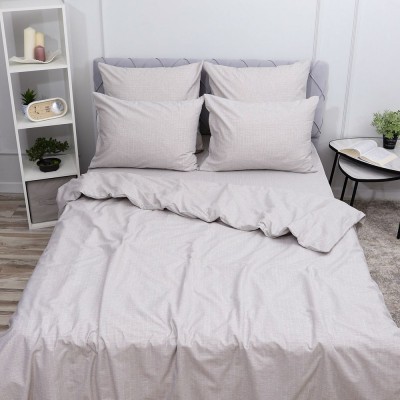 Пододеяльник поплин Темная ночь 2-компаньон - серый (НТ)