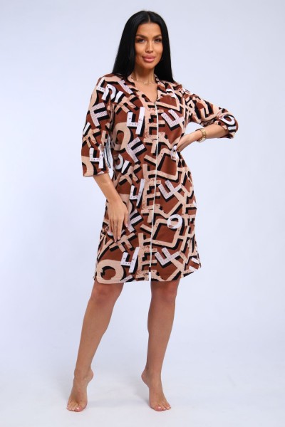 Халат женский 342 - светло-коричневый (НТ) Халат женский 342 - светло-коричневый (НТ)