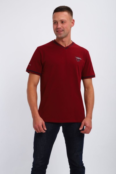 Футболка мужская 059 - бордовый (НТ)