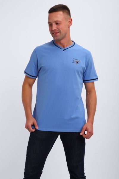 Футболка мужская 059 - голубой (НТ)