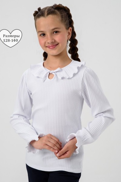 Блузка ДИНА длинный рукав - белый (НТ)