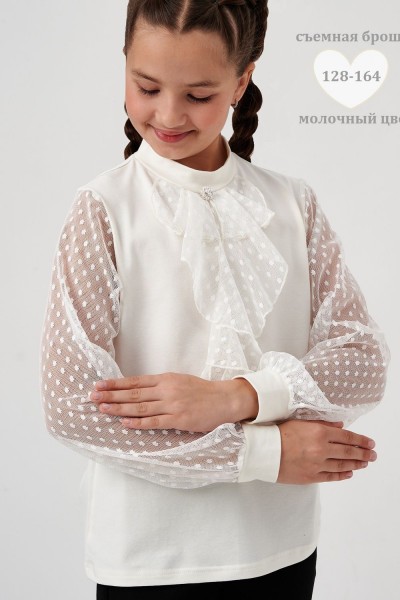 Блузка Олимпия длинный рукав - экрю (НТ)