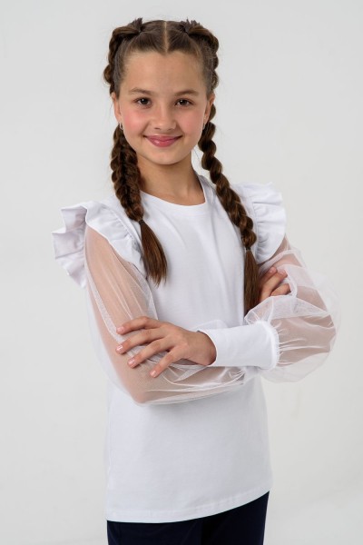 Блузка Яра с длинным рукавом - белый (НТ)