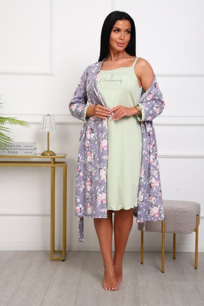 1089 Пеньюар с сорочкой - сиреневый (НТ) 1089 Пеньюар с сорочкой - сиреневый (НТ)