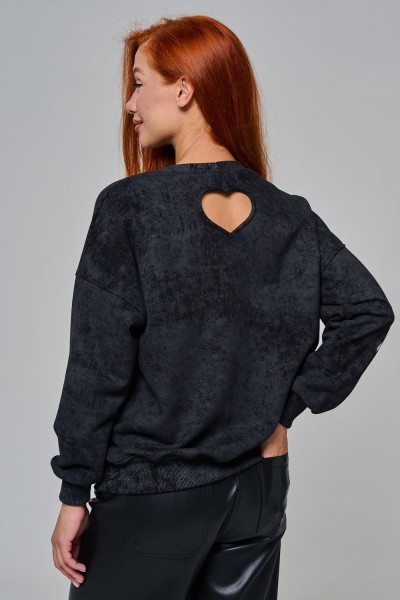 67189 толстовка женская - черный винтаж (НТ)