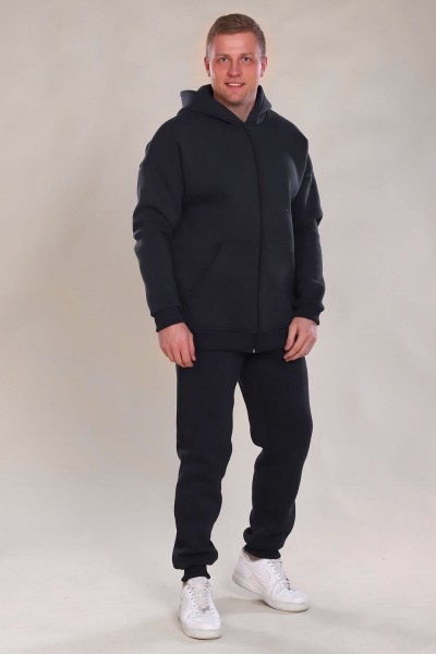 888 Костюм с начесом Zipper - черный (НТ)