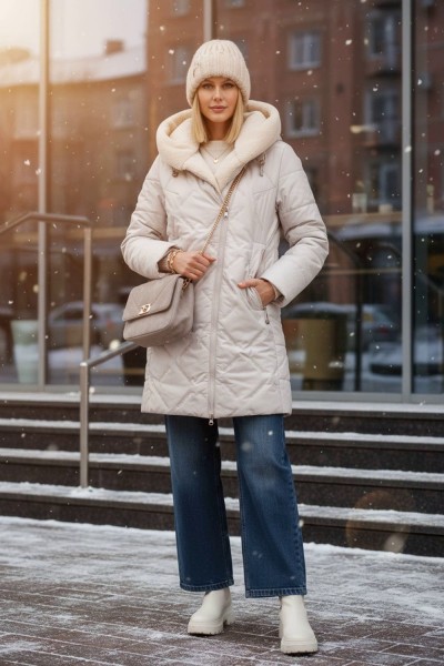 Куртка верблюжья шерсть арт.320 - бежевый (НТ)