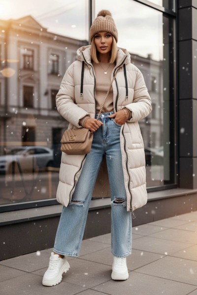 Куртка зимняя арт.2829 - бежевый (НТ)