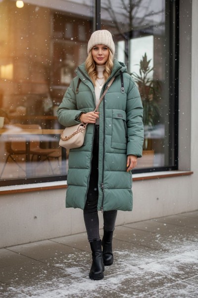 Куртка зимняя арт.2829 - бирюзовый (НТ)