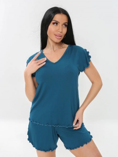 Пижама 375708 - изумрудный (НТ)