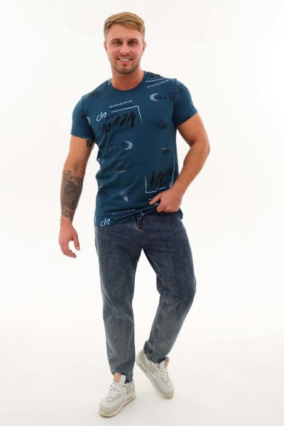 Футболка 002 - петроль (НТ)