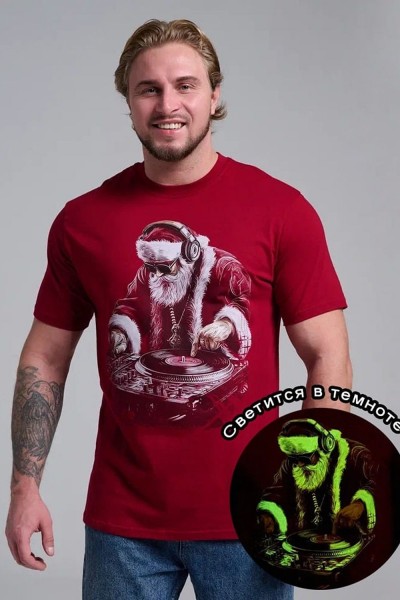 8581 футболка унисекс - бордо+диско дедМ (НТ)