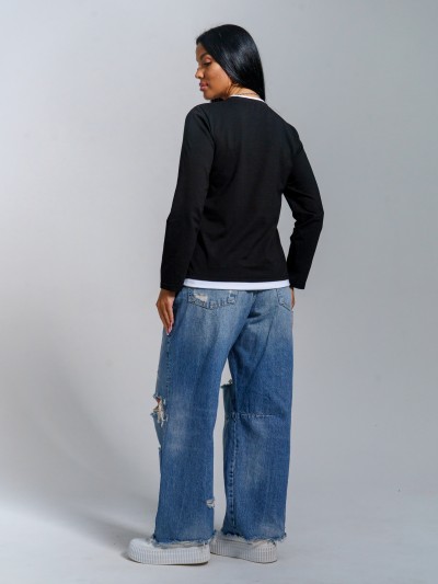 Лонгслив Рига (черный) (AD)