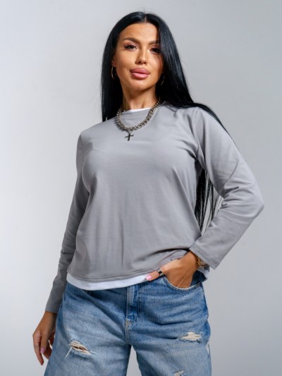 Лонгслив Рига (серый) (AD)