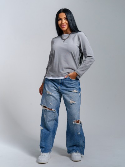 Лонгслив Рига (серый) (AD)