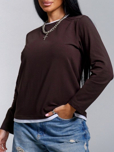 Лонгслив Рига (шоколад) (AD)