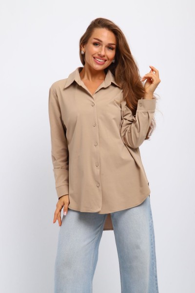 Женская рубашка 31985 - бежевый (НТ)