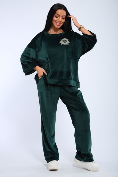 Женский костюм с брюками и кофтой 320 - зеленый (НТ) Женский костюм с брюками и кофтой 320 - зеленый (НТ)