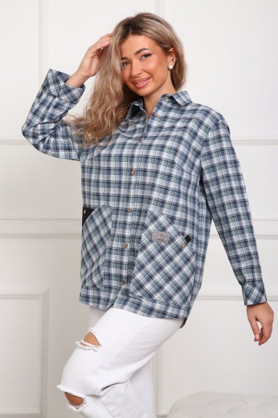 1072 Рубашка женская - серый (НТ)