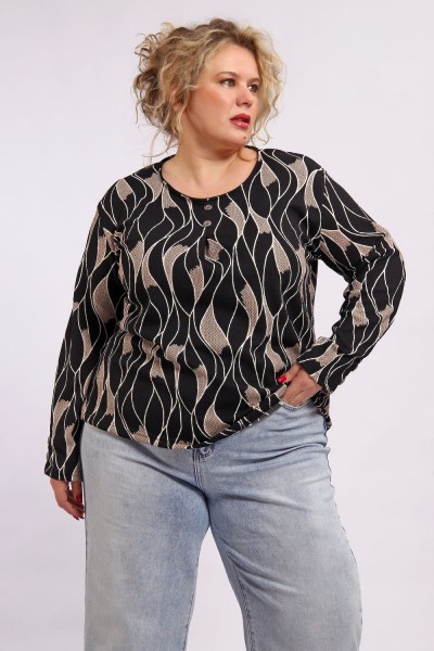 29021 Блузка женская - черно-белый (НТ)